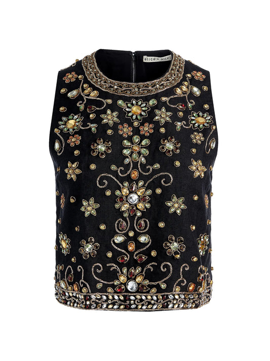 Amal Embellished Boxy Tank