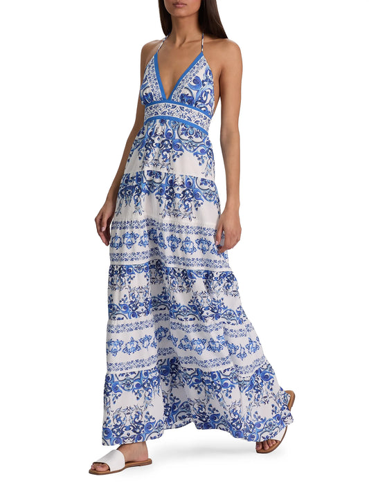 Karolina Smocked Waist Tiered Maxi Dress