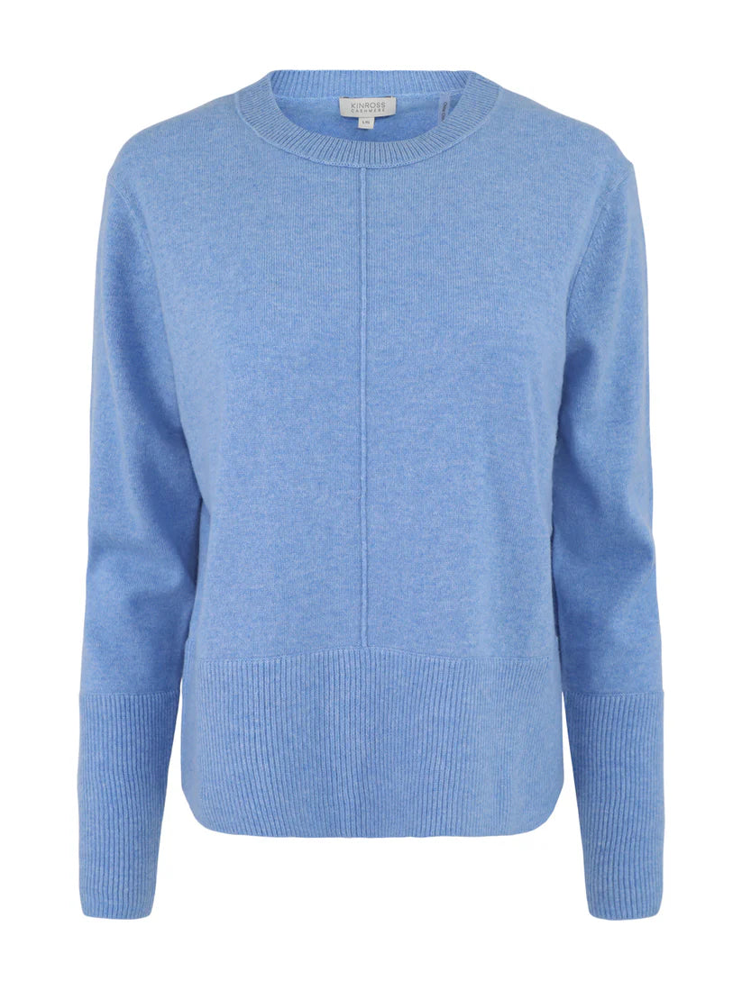 Kinross Cashmere Exposed Seam Crew