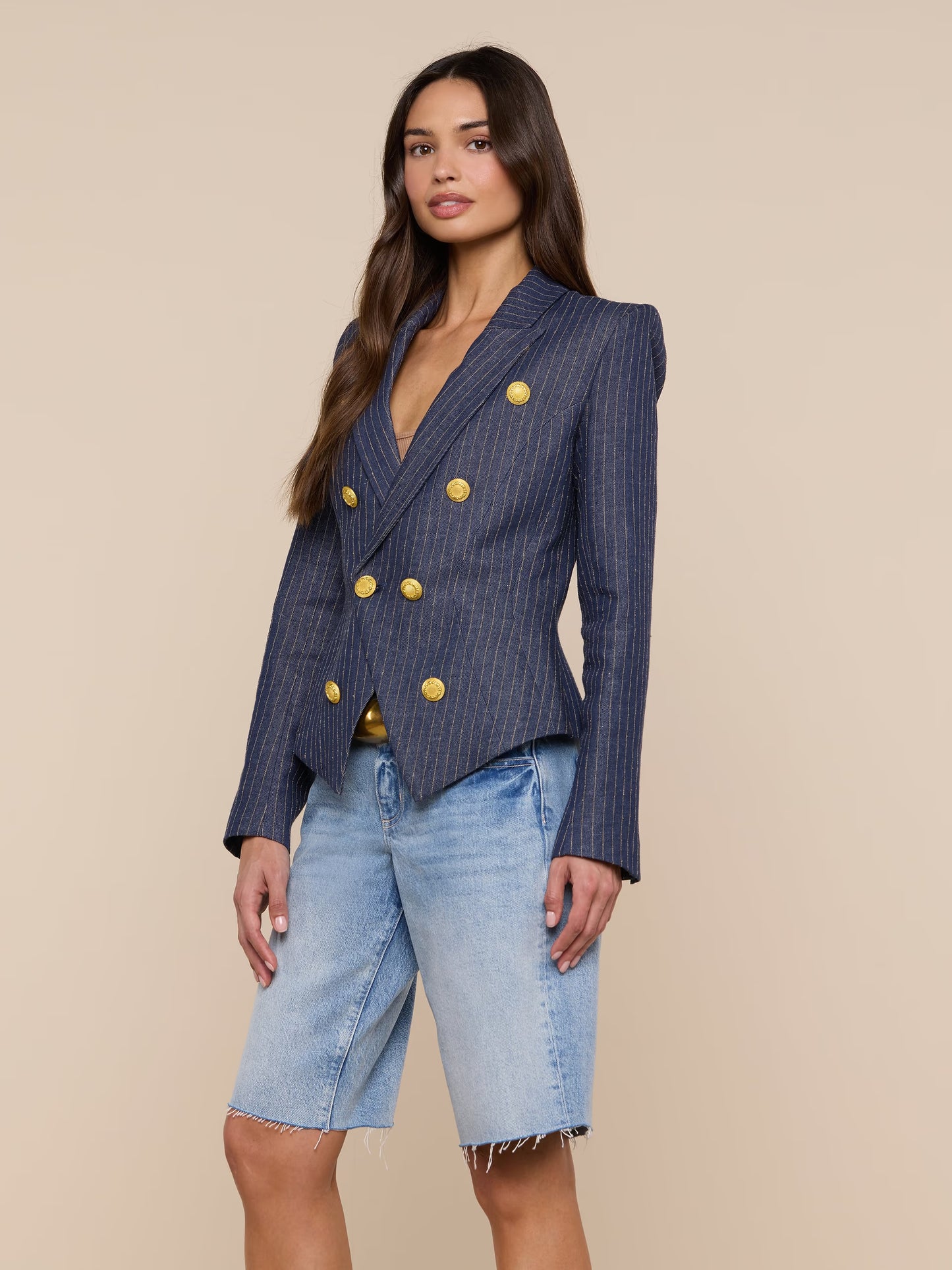 Solar Pinstripe Blazer