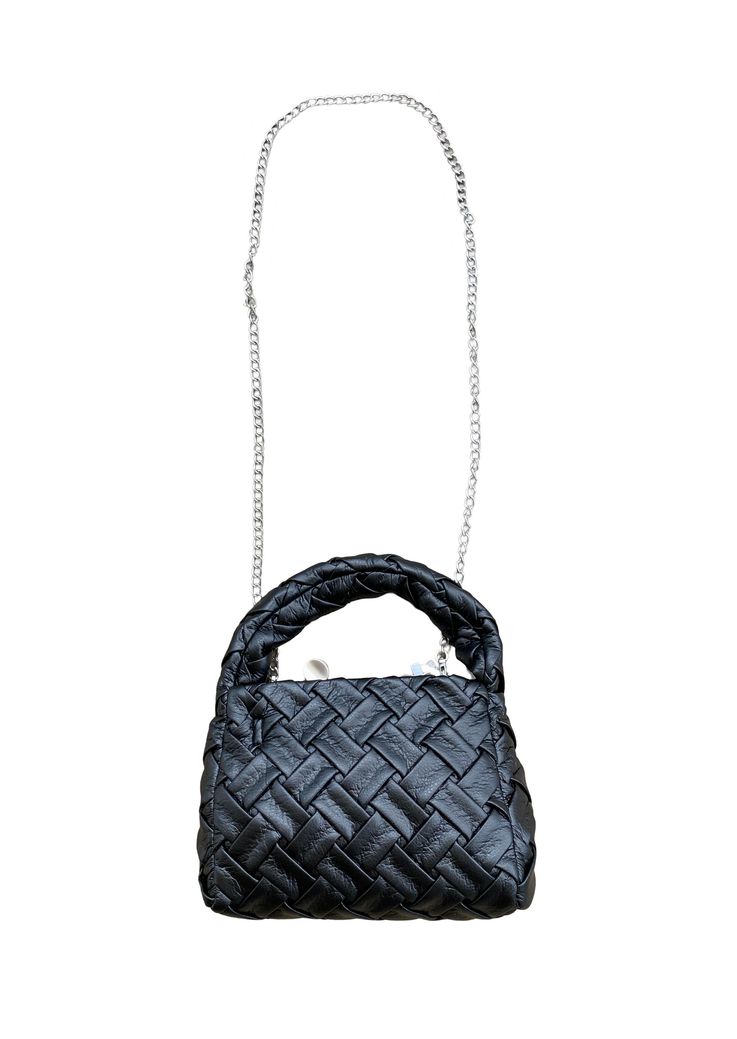 Woven Crossbody Metal Chain Strap