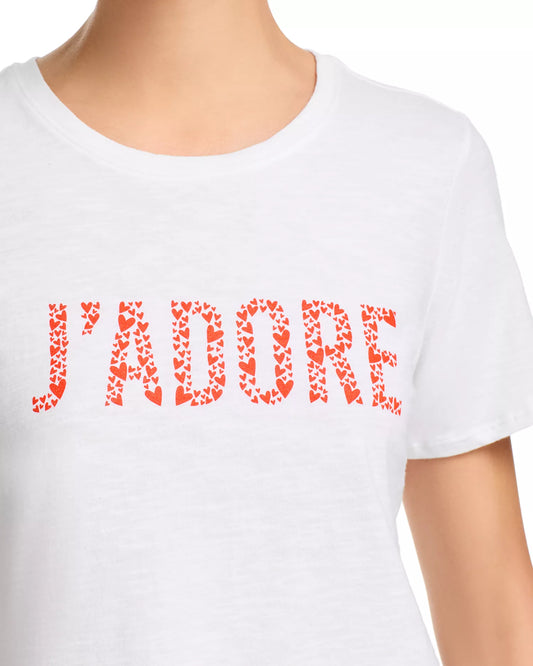 J'ADORE HEART SHRUNKEN TEE