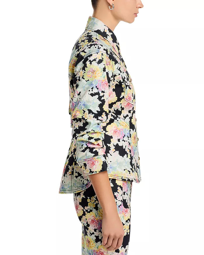 Ikat Bouquet Scrunched Canyon Jean Jacket