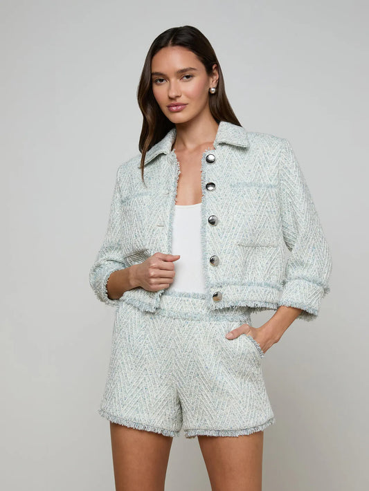 Jia Fringed Tweed Jacket