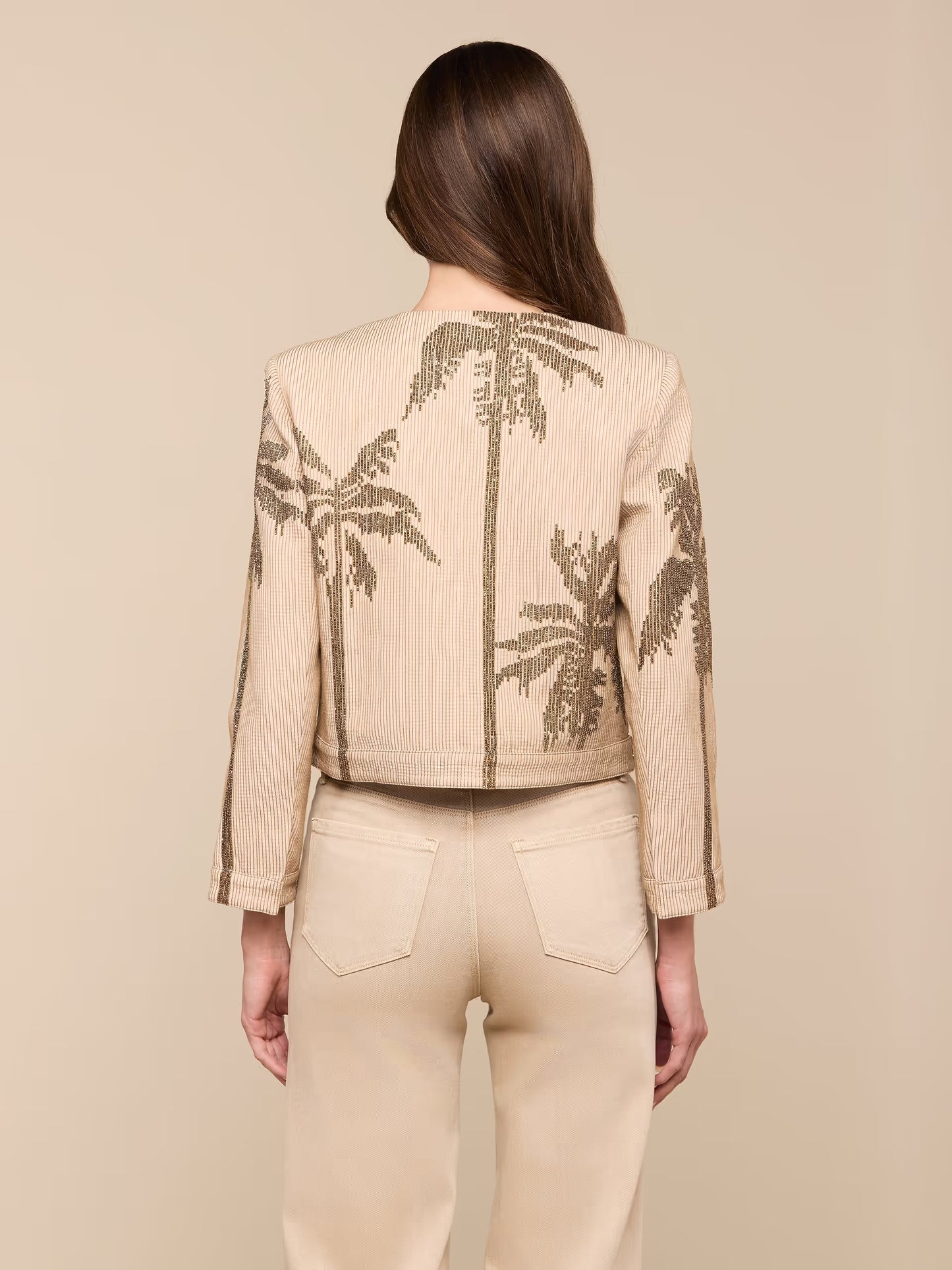 Lian Collarless Palm Jacket