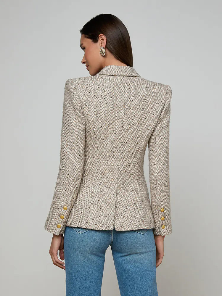 NEUTRAL KYOMI TWEED BLAZER