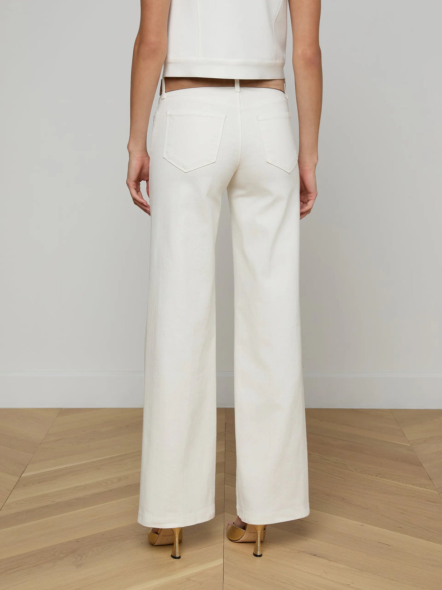 Joanne Low-Rise Wide Leg Jean - Light Ecru