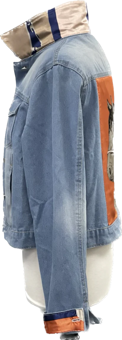 Orange Equestrian Denim Jacket