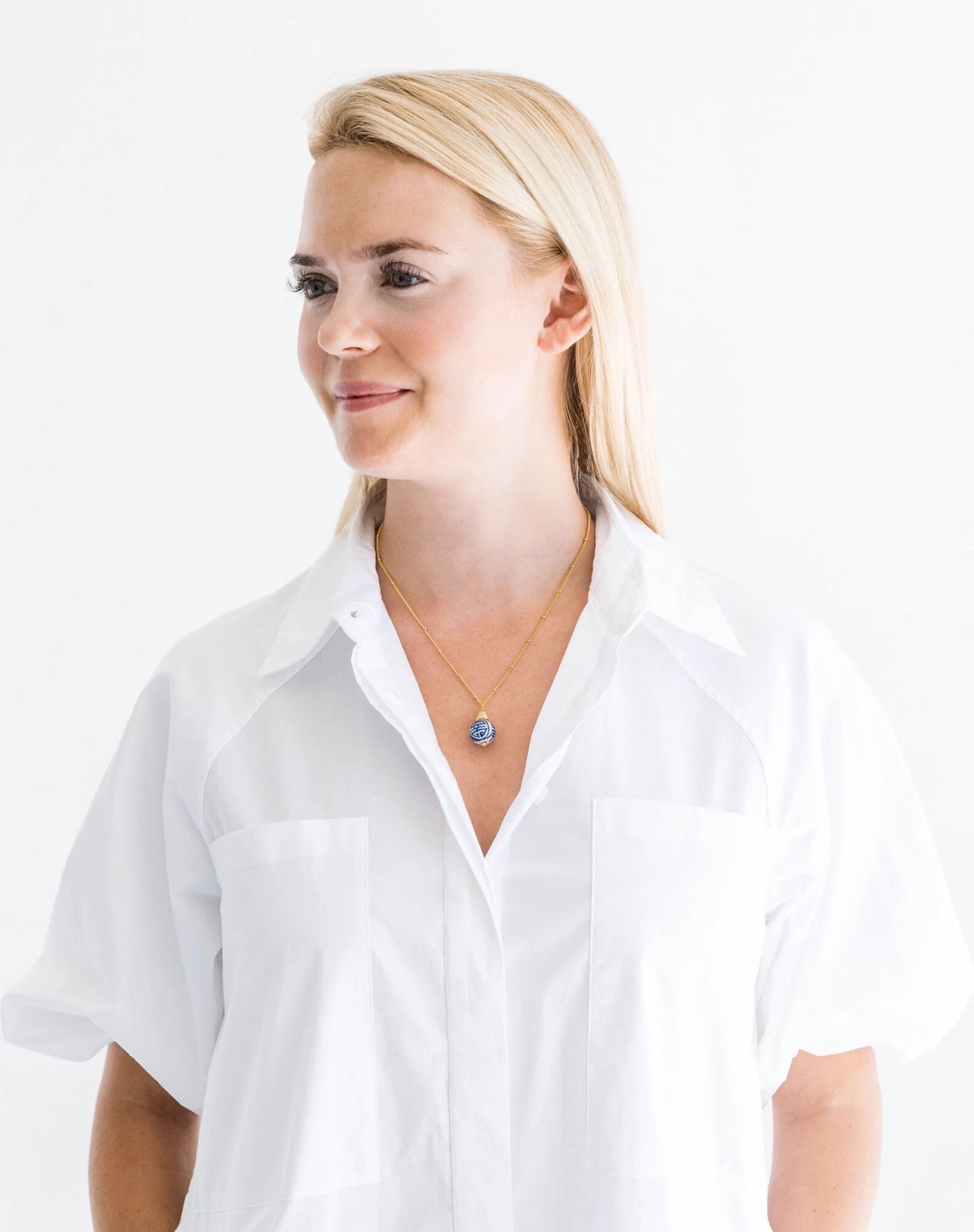 Blue & White Dainty Necklace