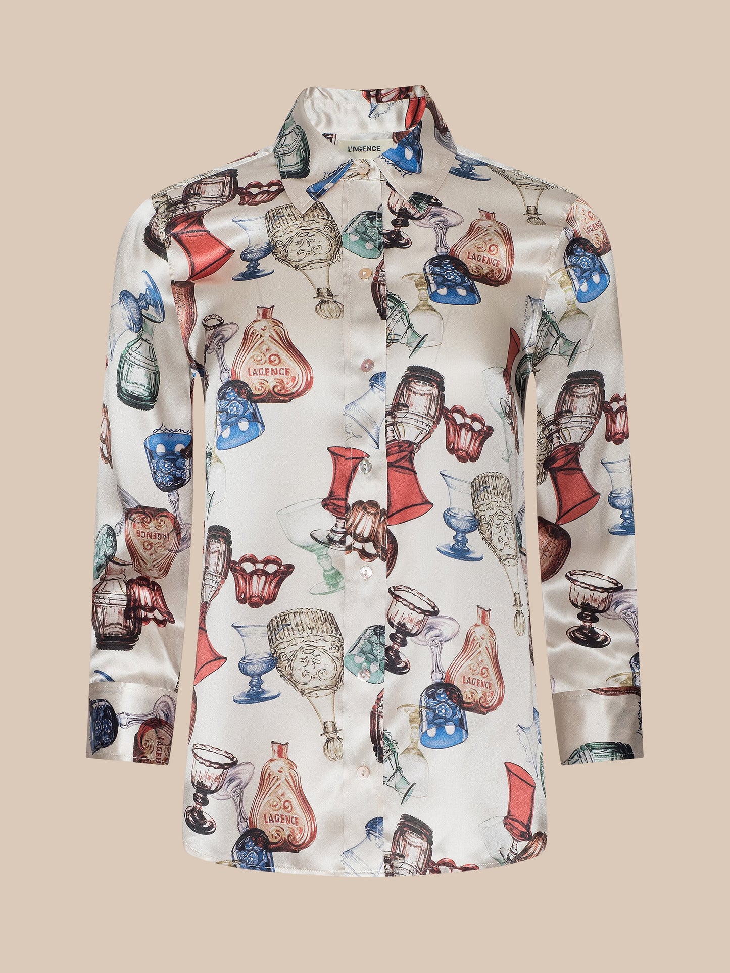 Dani 3/4 Silk Blouse - Glassware
