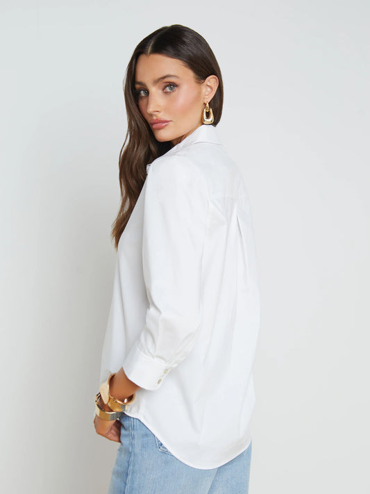 Daniella Cotton-Blend Blouse