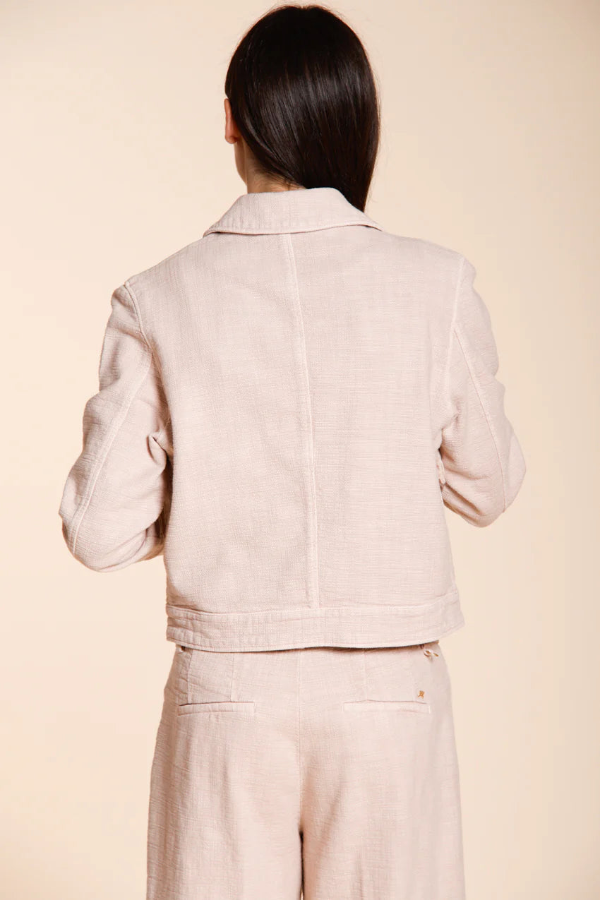 PINK BASKETWEAVE ODETTE JACKET