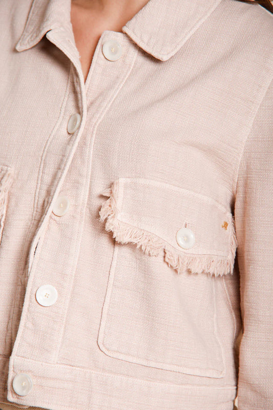 PINK BASKETWEAVE ODETTE JACKET