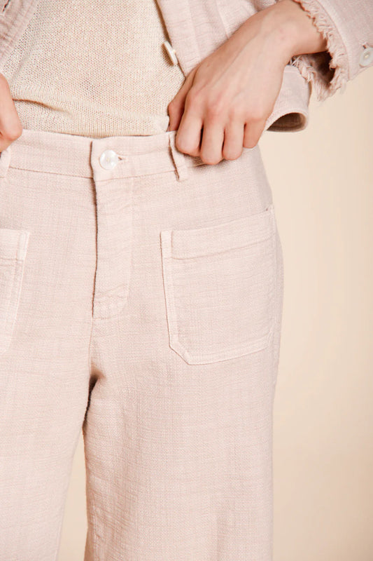 BLUSH CROPPED CHINO PANTS