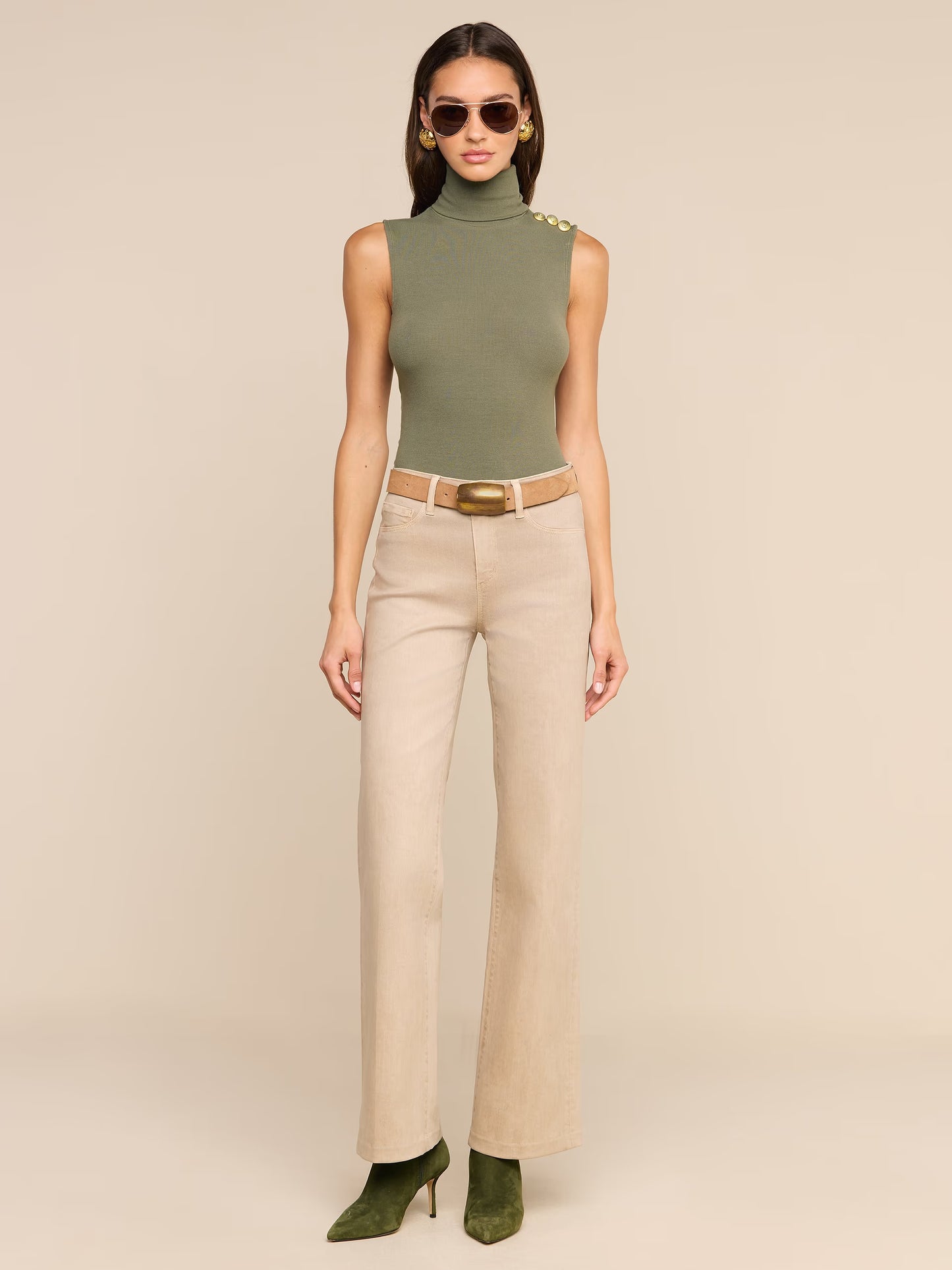 Olive Ceci Sleeveless Turtleneck