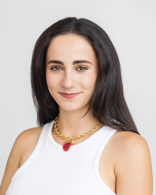 Stone Heart Toggle Necklace