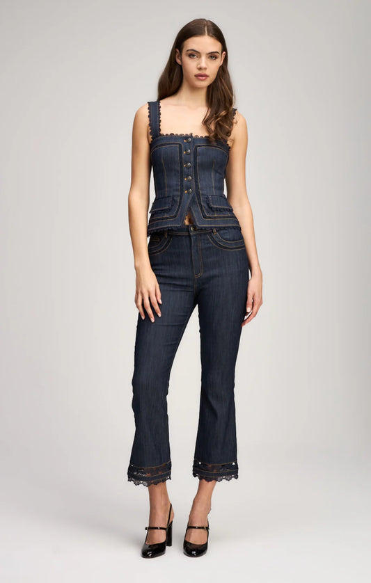 Guipure Lace Cropped Stevie Jeans