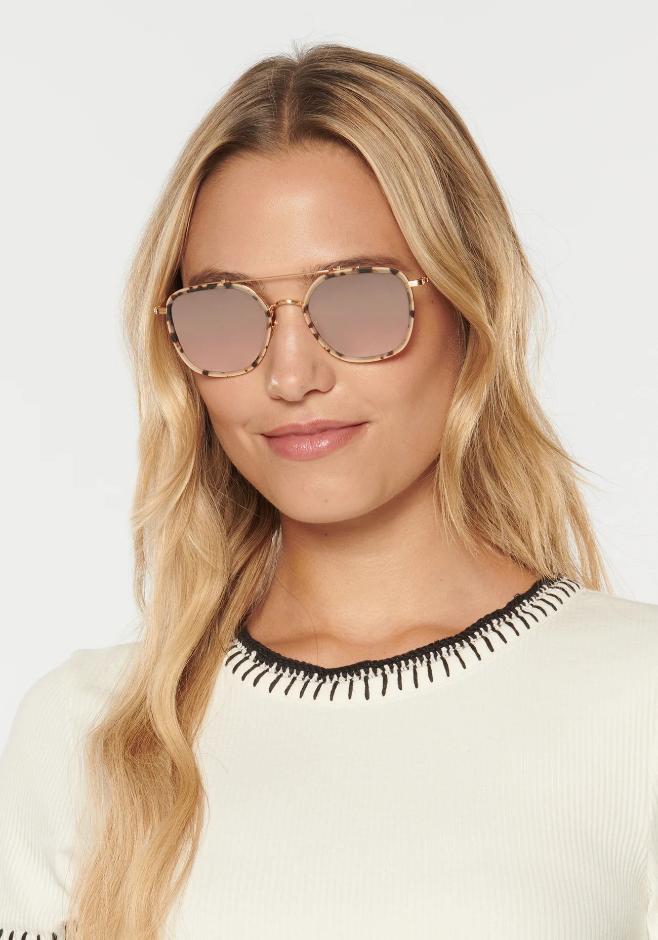 AUSTIN 24K Titanium + Matte Oyster Mirrored Sunglasses