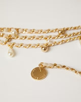 Madelyn Bone Gold Chain Belt