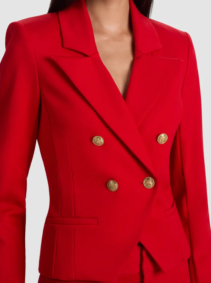 SABLE DOUBLE BREAST CROPPED BLAZER