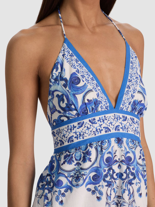 Karolina Smocked Waist Tiered Maxi Dress