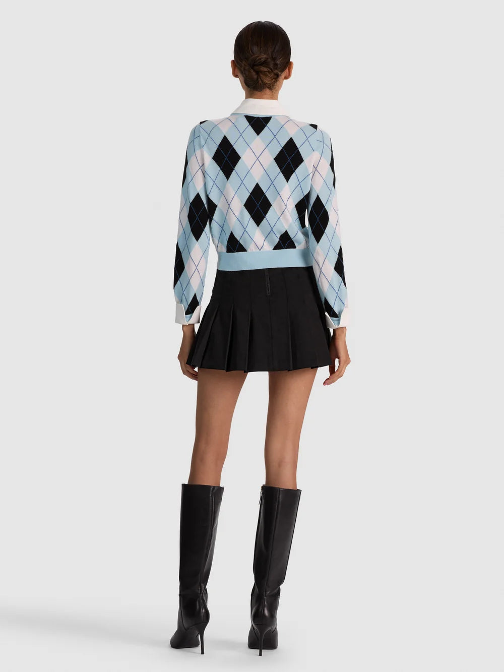 Argyle Dolly Collared Cardigan