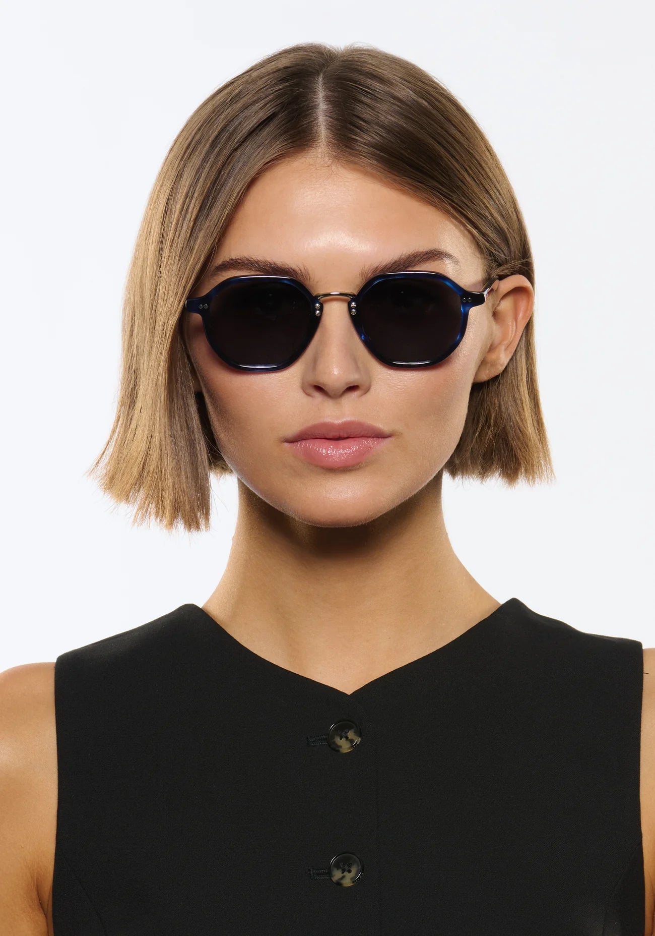 DAKOTA Indigo Tortoise Silver Polarized Sunglasses