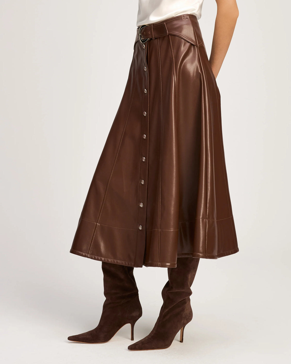 Vegan Leather Briony Skirt
