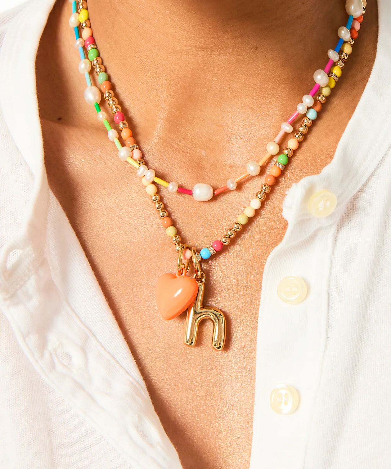 The Happy Baby Bead Necklace Duo