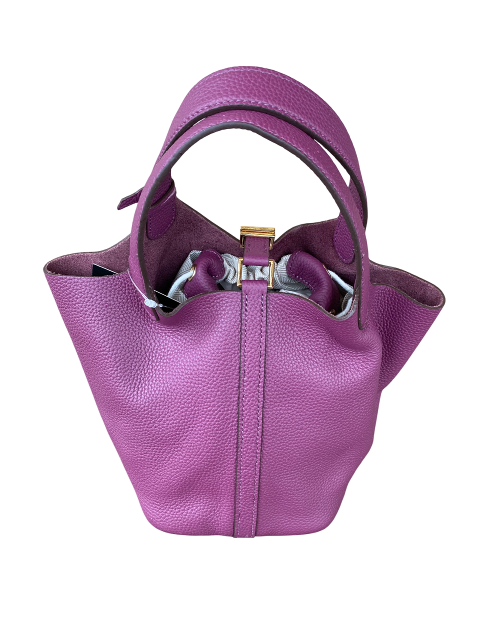 Leather handbag Plum