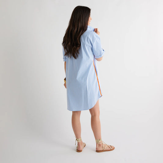 Jackie Dress Blue Stripe