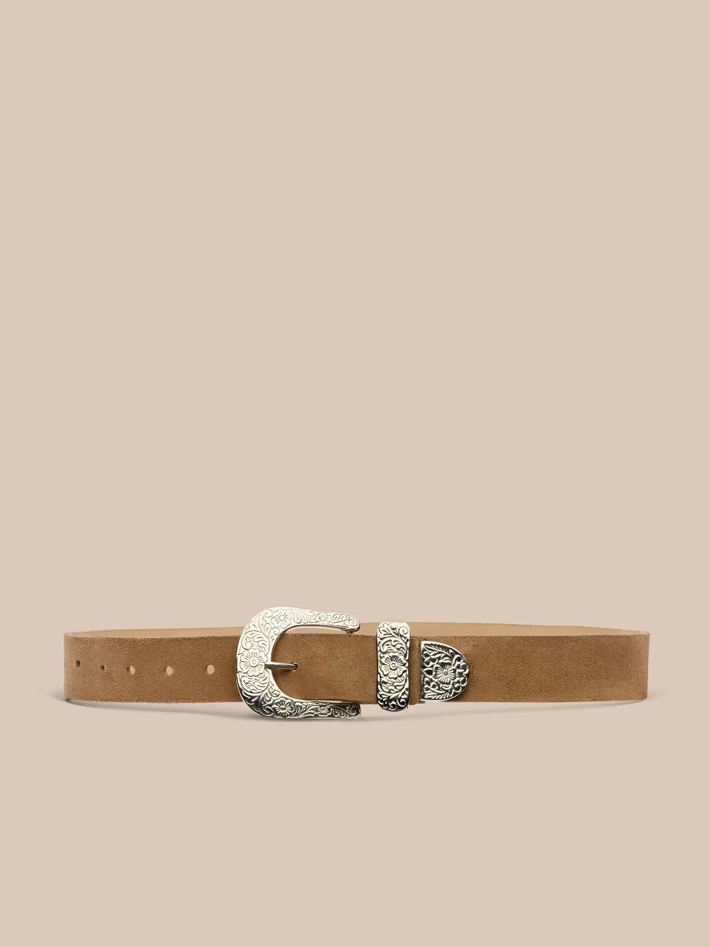 Otera Suede Belt - Cappuccino