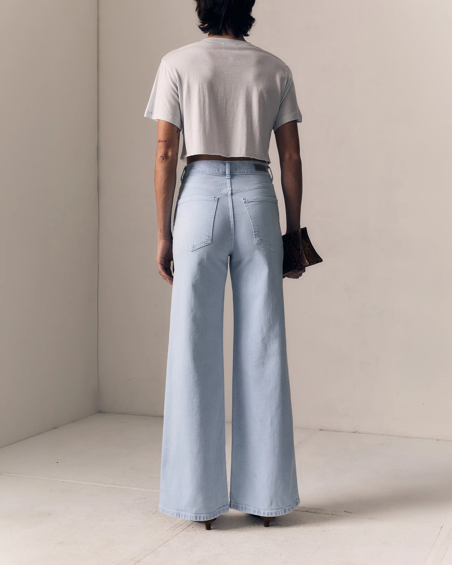 Powder Blue Column Jean