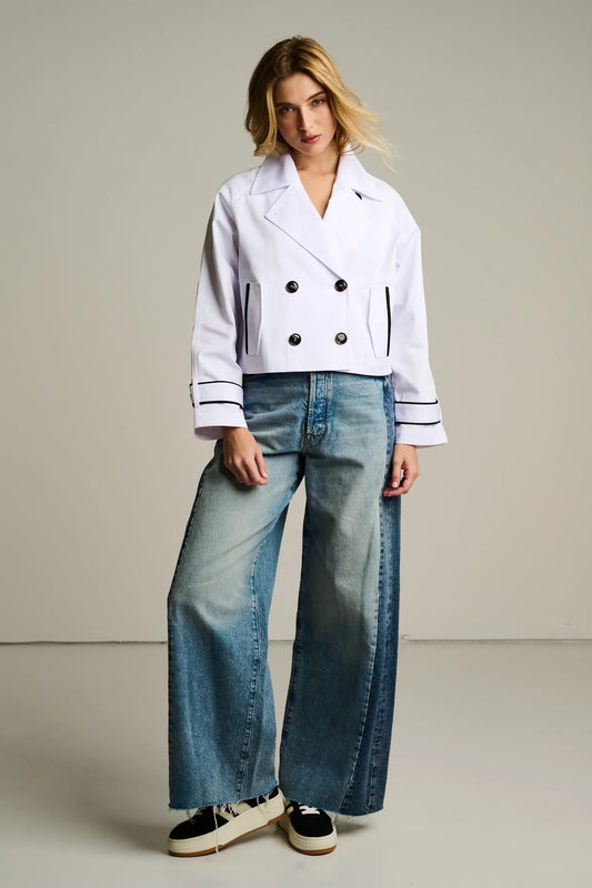 In Trench Jacket-White