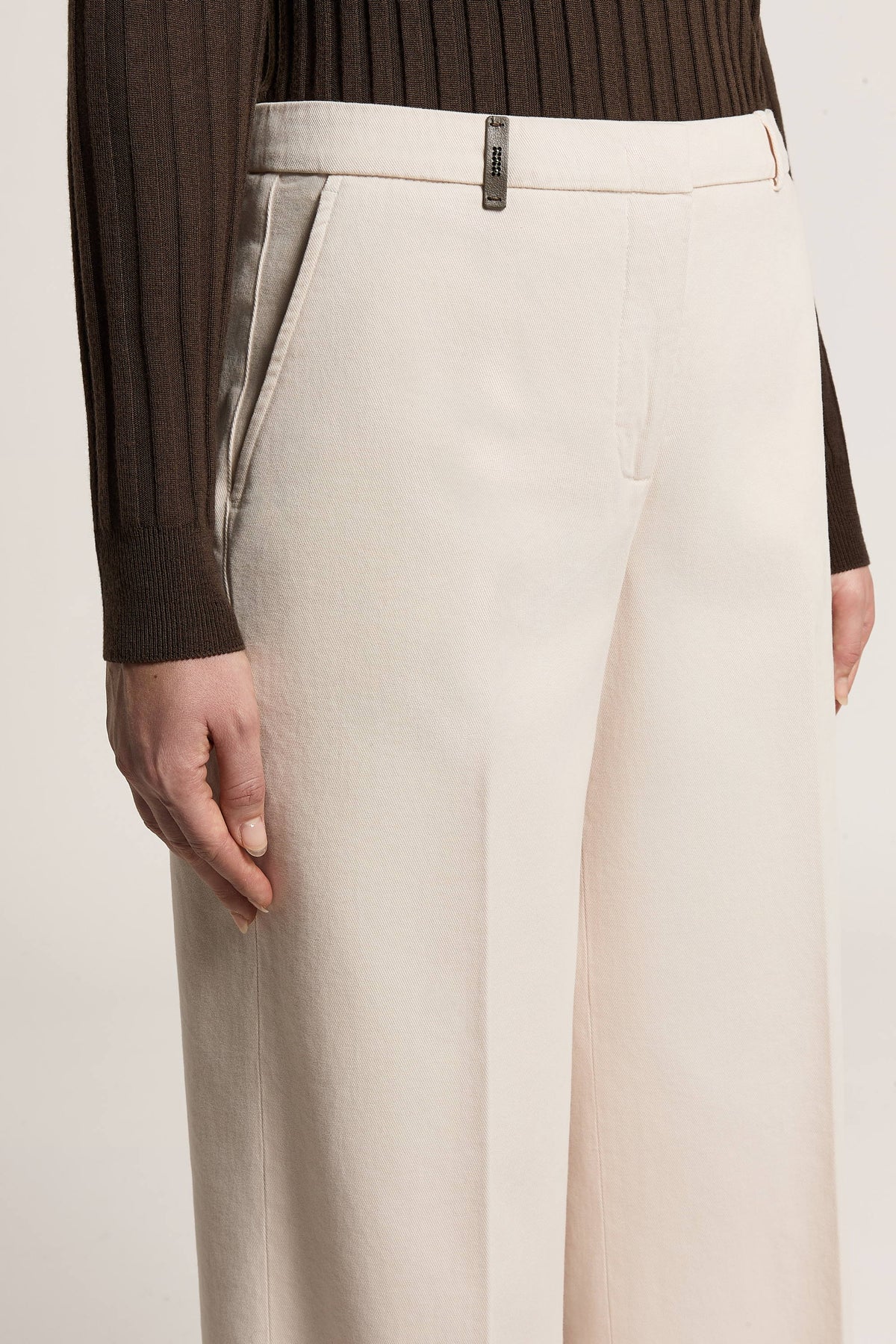 Beige Gabardine Pants