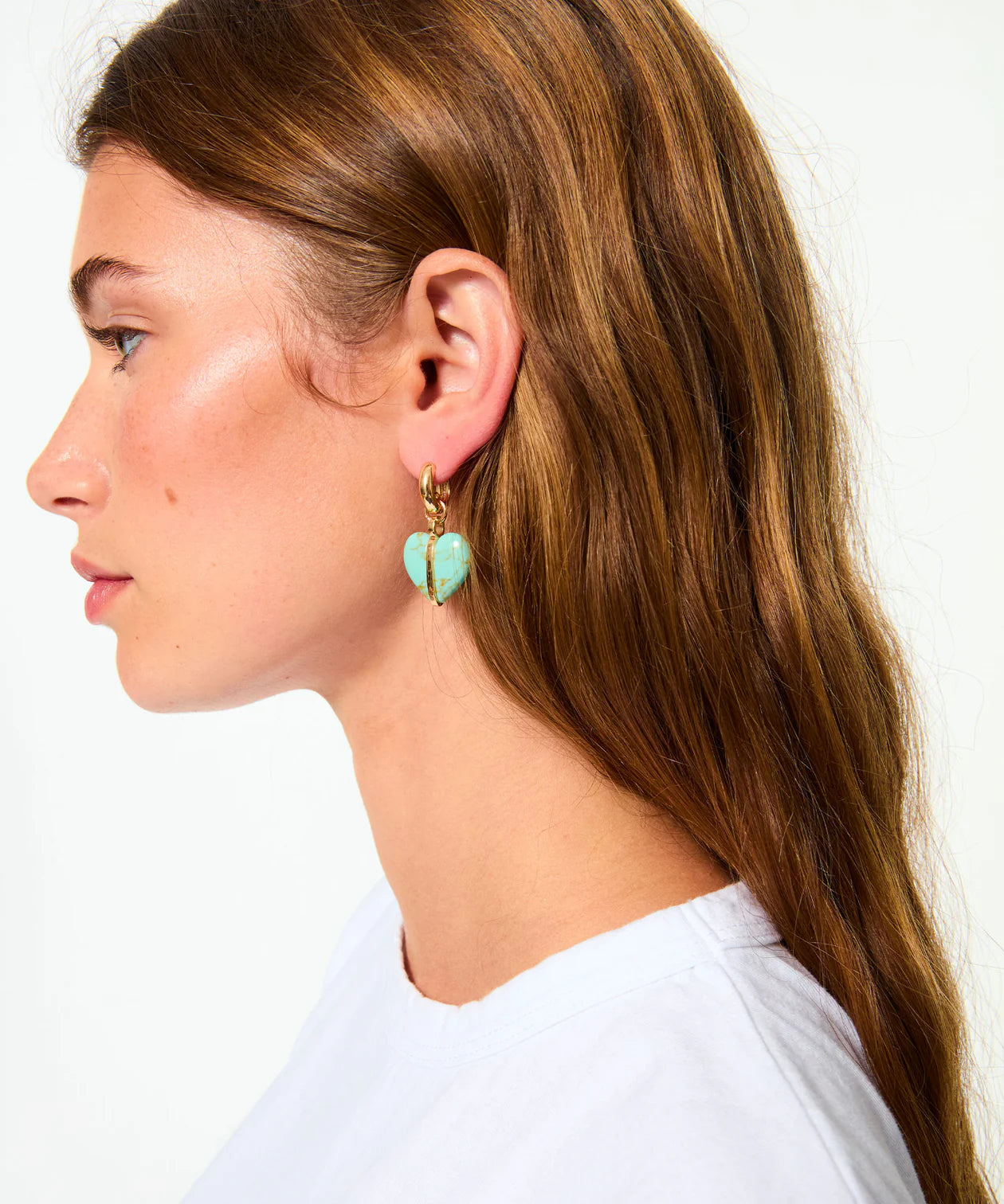 The Stone Mini Heart Earrings
