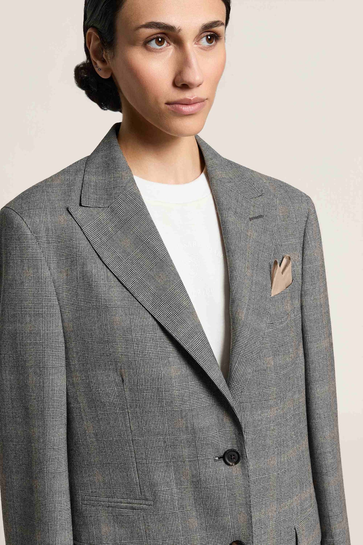 Satellite Grey Glen Check Blazer