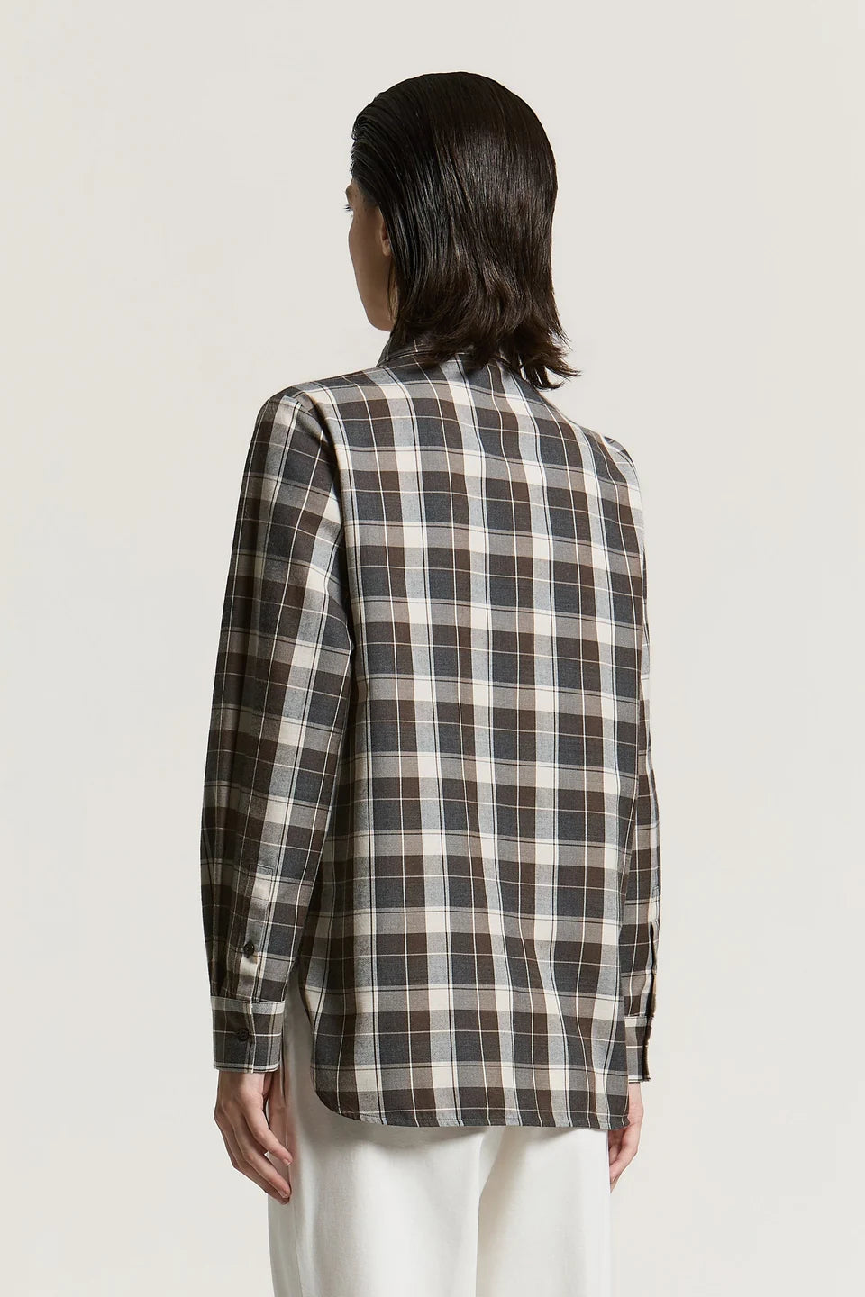 Deep Brown Wool Flannel Shirt