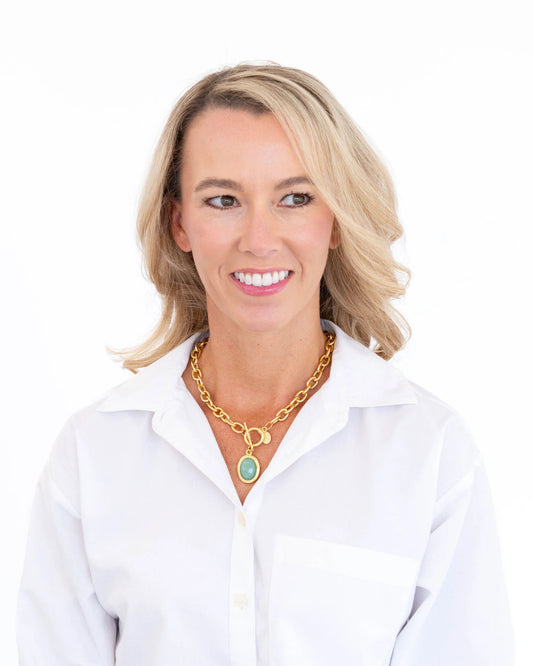 Caroline Toggle Necklace - Jade