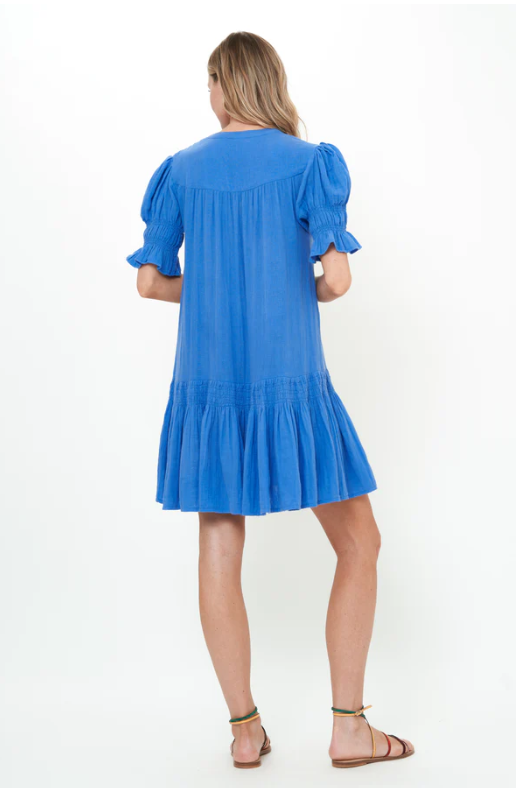 Smocked Drop Mini- Bermuda Blue