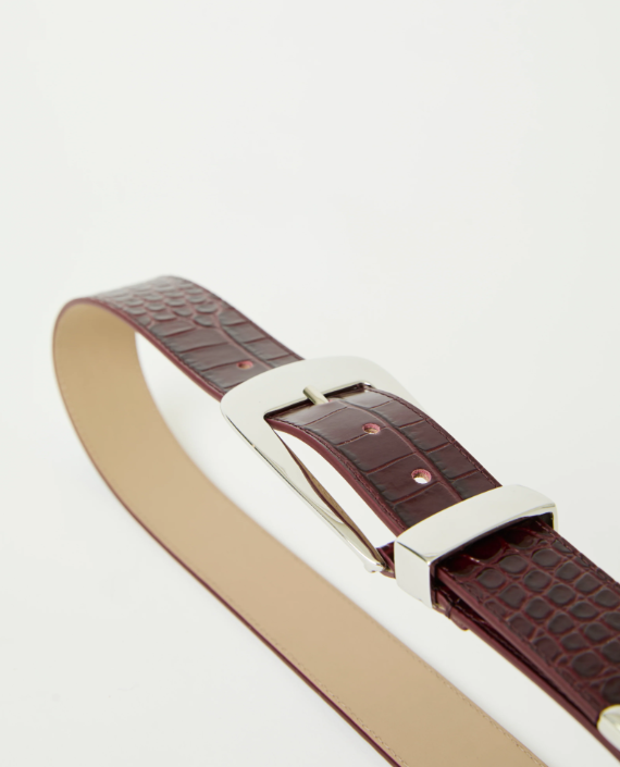 ARDEN CROCO LEATHER BELT