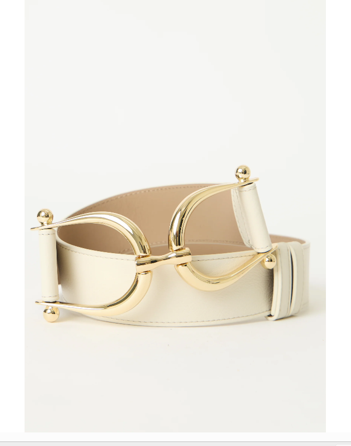 WHITE GRANT LEATHER BELT