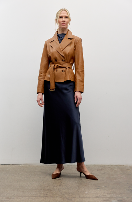 Belted Leather Jacket