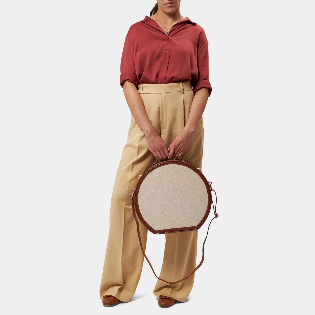 Brown Editor Hatbox Large