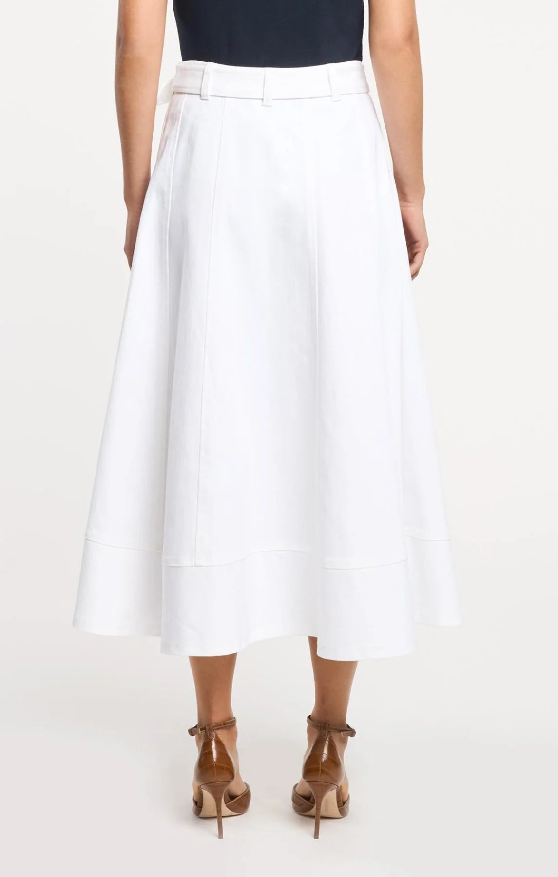 WHITE ZELDA JEAN SKIRT