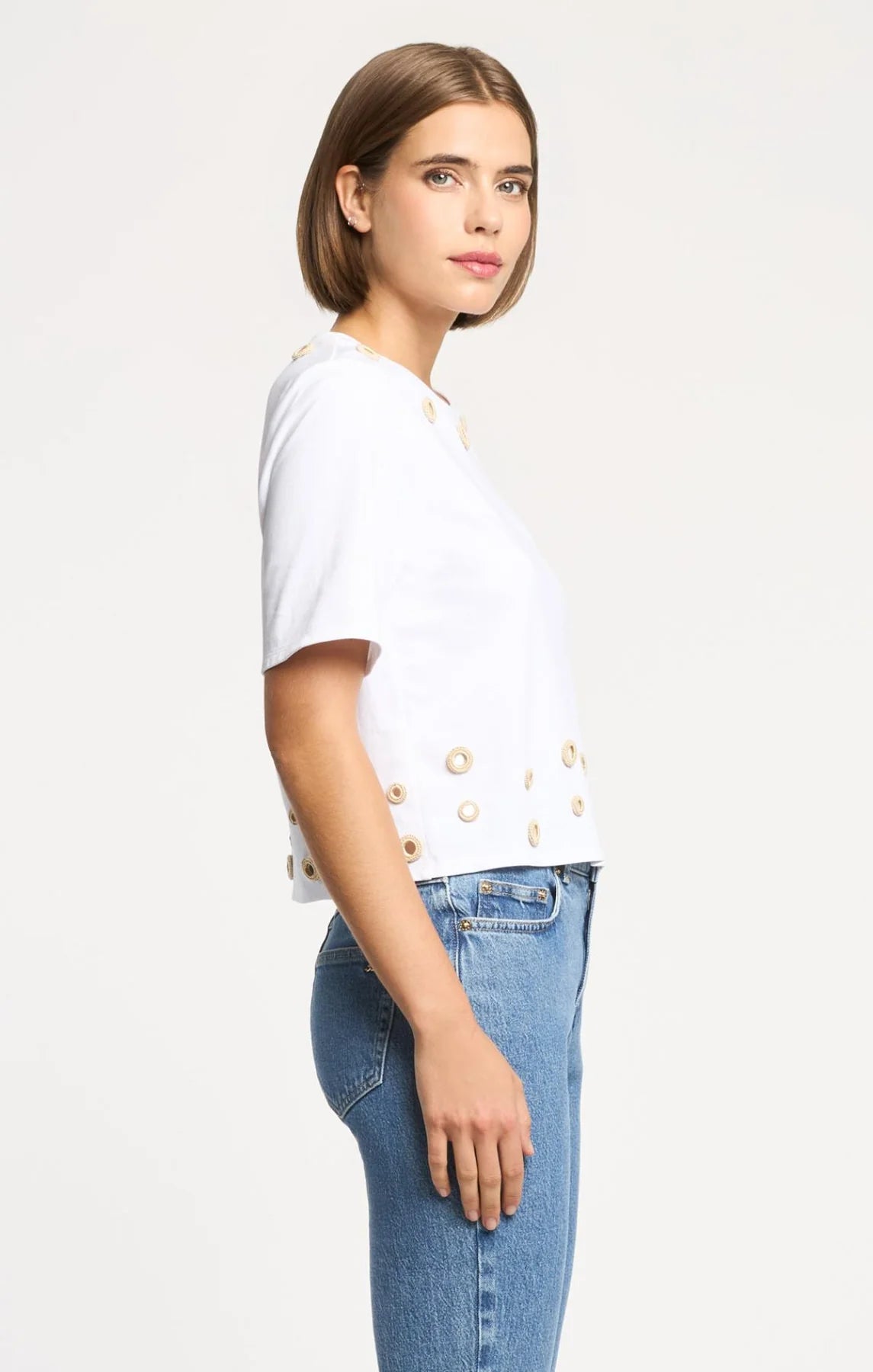 Crewneck Crochet Mirrors Tee