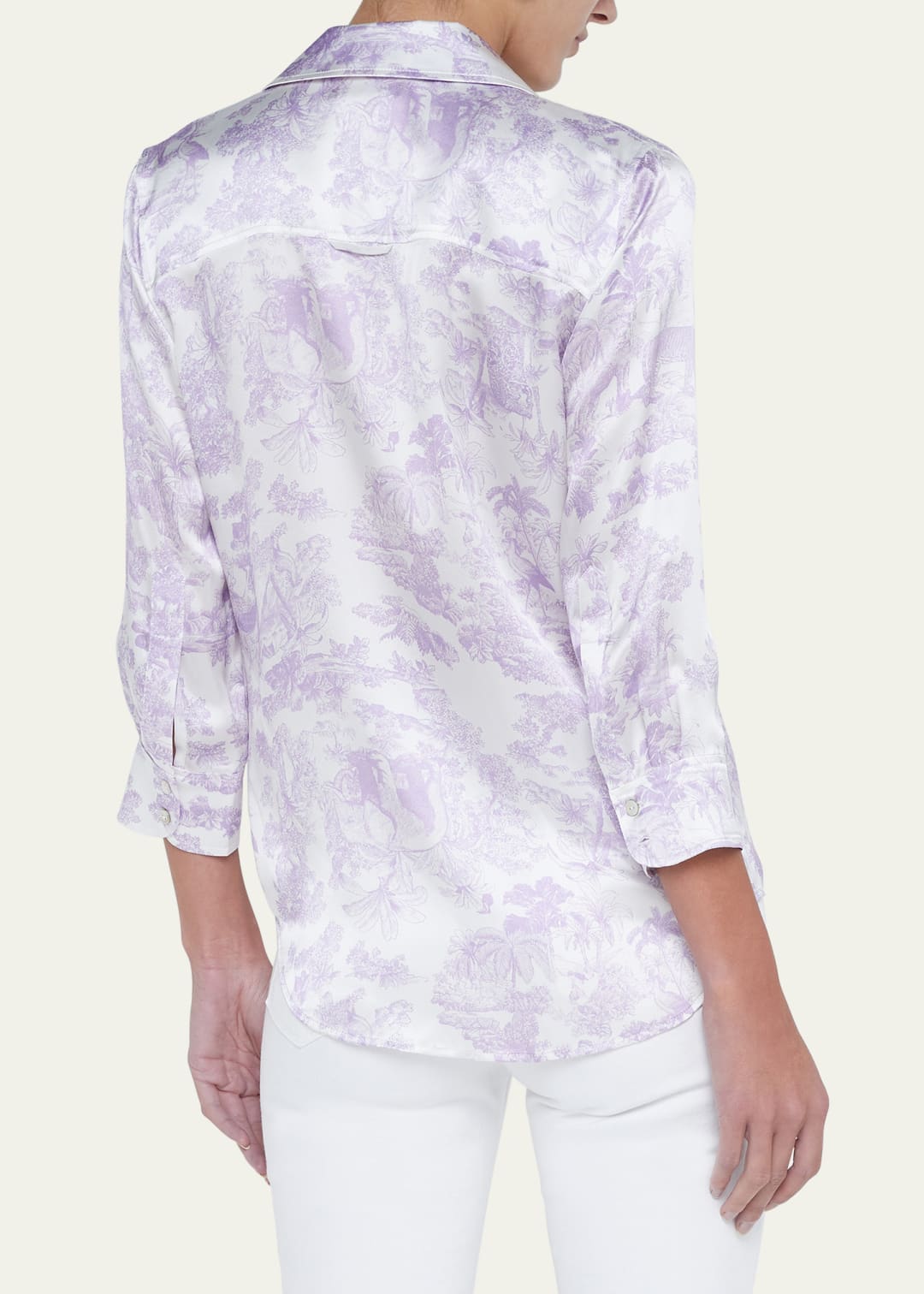Dani Button Front Silk Blouse