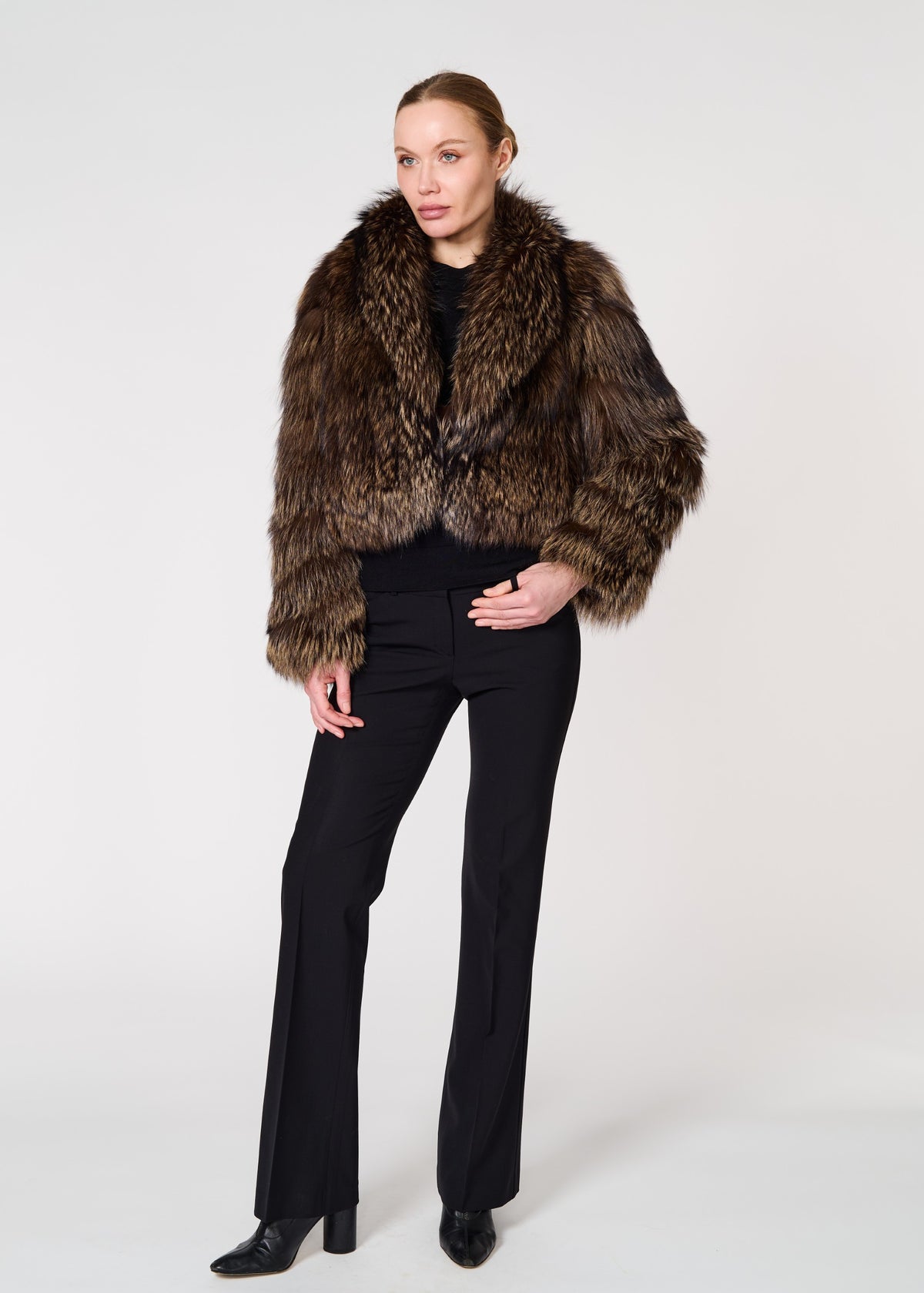 Brown Chevron Fox Jacket