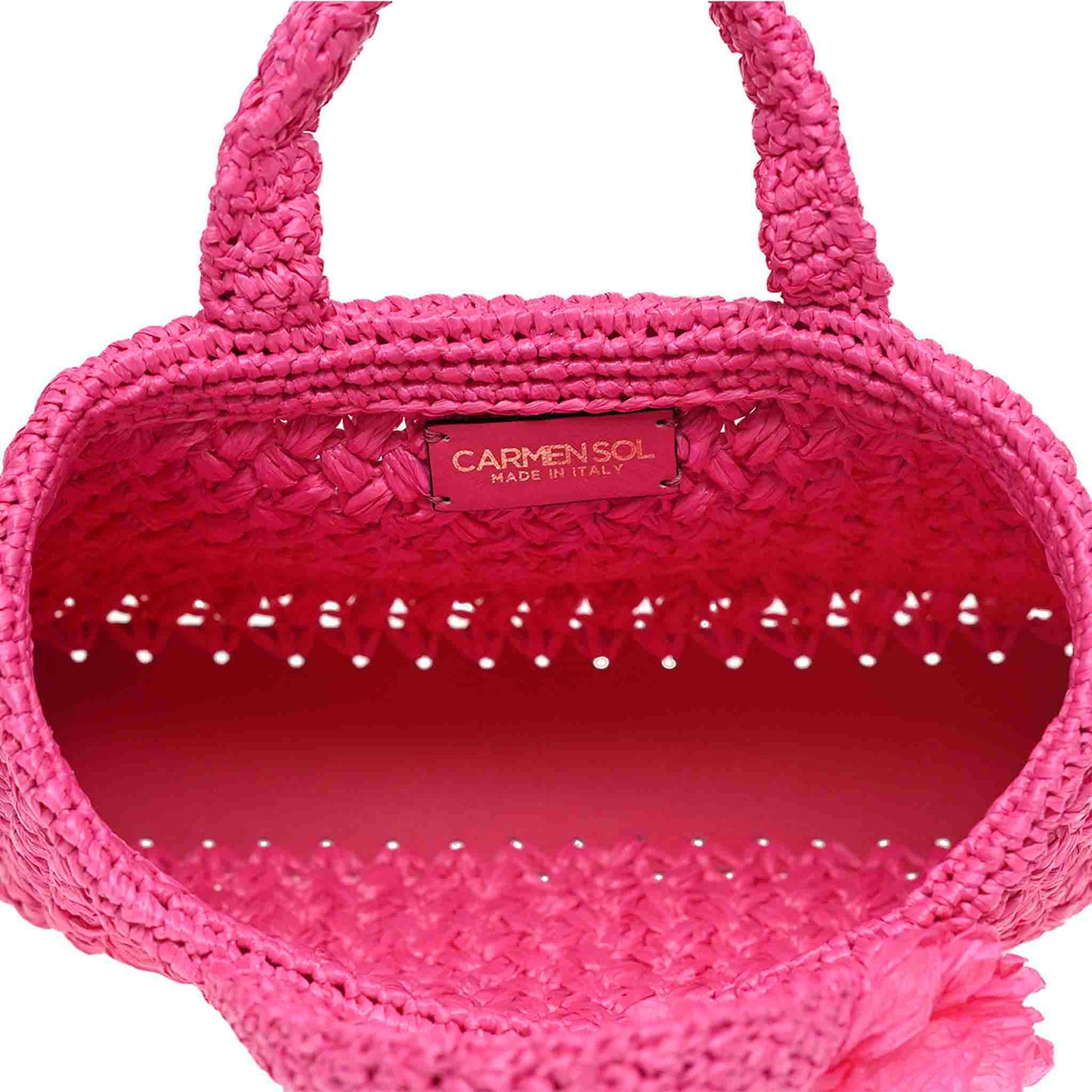 FUSCHIA POSITANO RAFFIA TOTE