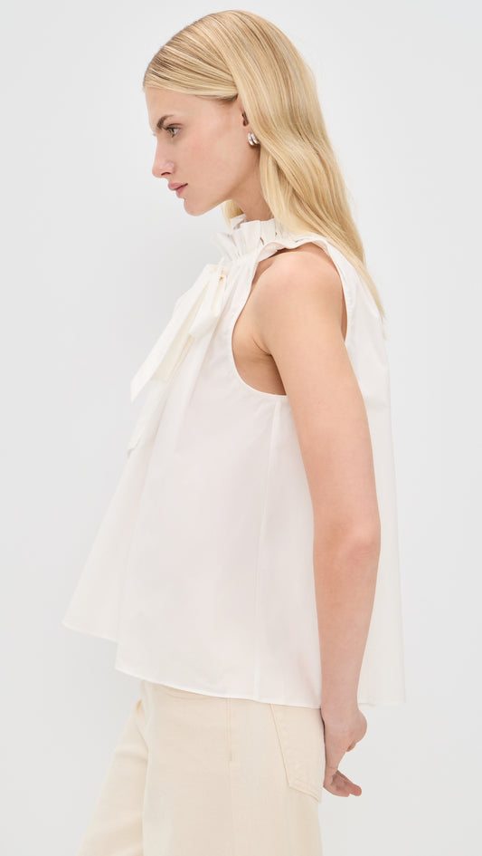 Addy Sleeveless Tie Blouse